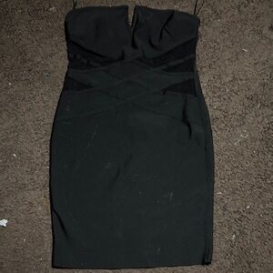 Fashion Nova Chic Black Strapless Dress